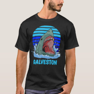 Galveston Vacation Shark Theme T-Shirt