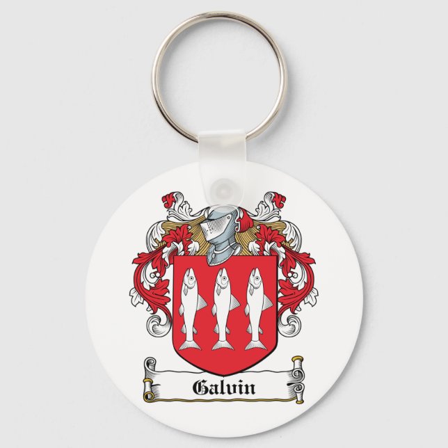 Galvin Family Crest Key Ring (Front)