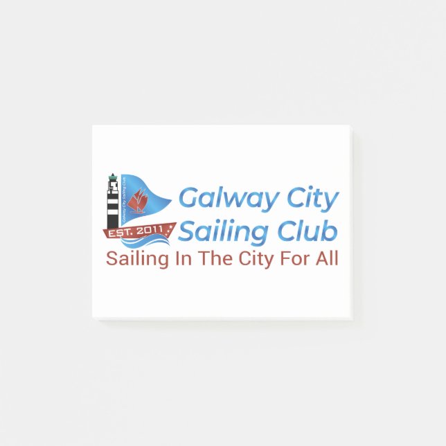 Galway City Sailing Club Post-it Notes (Front)