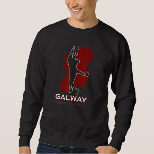 Galway County Ireland Sports Fan Irish Gaelic Foot Sweatshirt