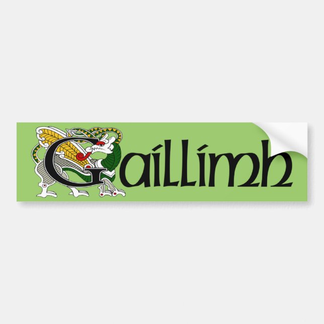 Galway (Gaelic) Bumper Sticker (Front)