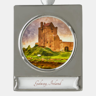 Galway, Ireland Travel Art Watercolor Ornament