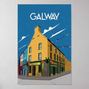 Galway, Ireland travel poster