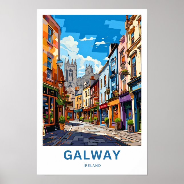 Galway Ireland Travel Print (Front)