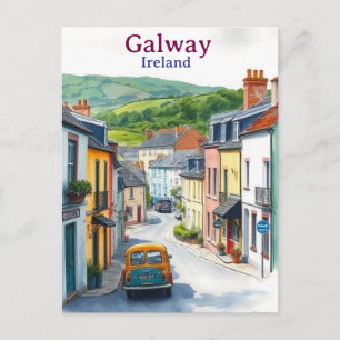 Galway Ireland Vintage Famous Travel Place Postcard