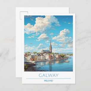 Galway Ireland Vintage Travel  Postcard