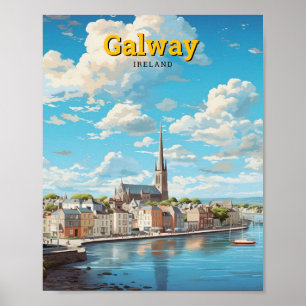Galway Ireland Vintage Travel Poster