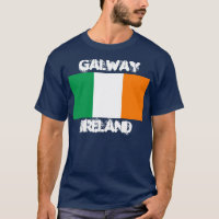 Galway, Ireland with Irish flag