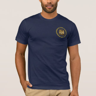 GAM navy t-shirt 2.0 seal yellow gold