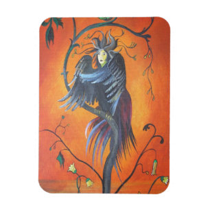Gamaun The Prophetic Bird With Ruffled Feathers Magnet