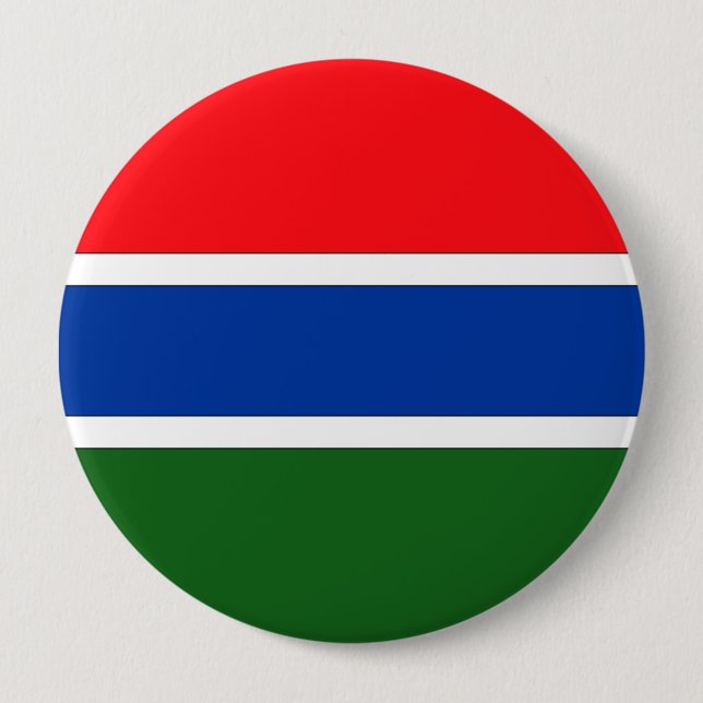 Gambia 10 Cm Round Badge (Front)