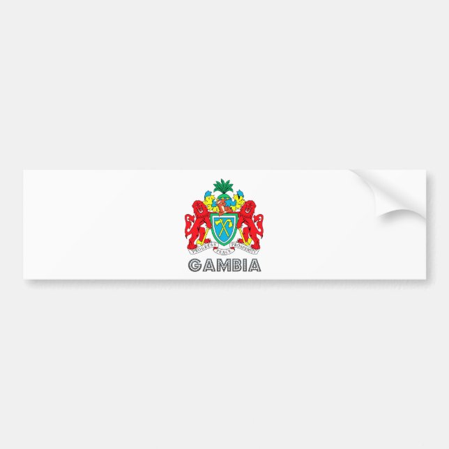 Gambia Coat of Arms Bumper Sticker (Front)