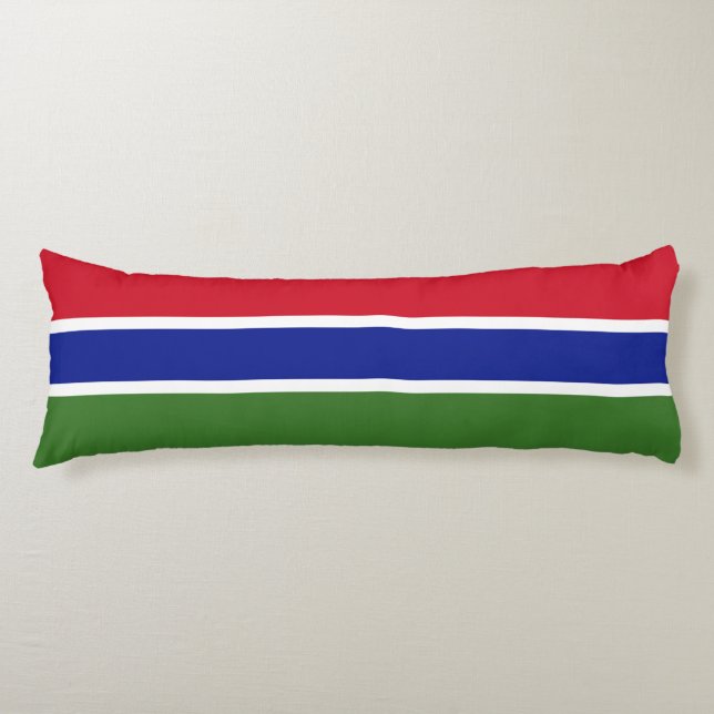 Gambia Flag Body Cushion (Front)