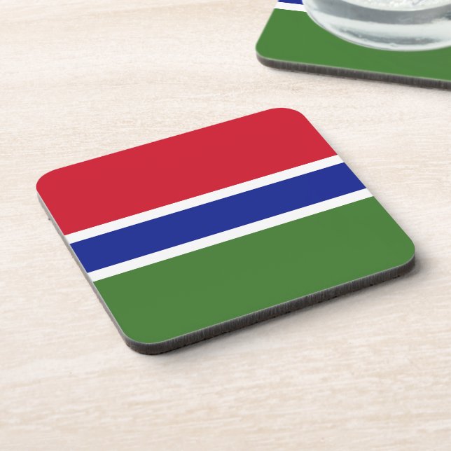 Gambia flag coaster (Left Side)