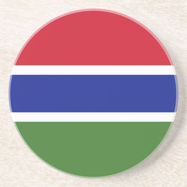 Gambia Flag Coaster (Front)