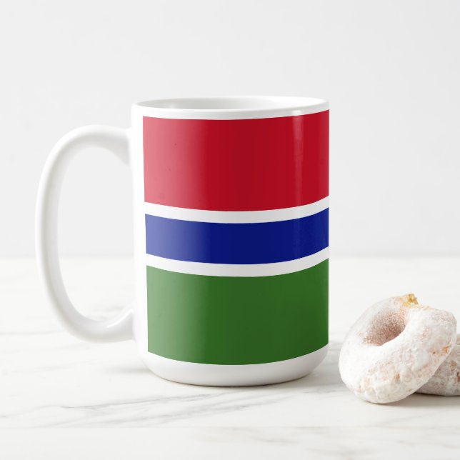Gambia flag coffee mug (With Donut)