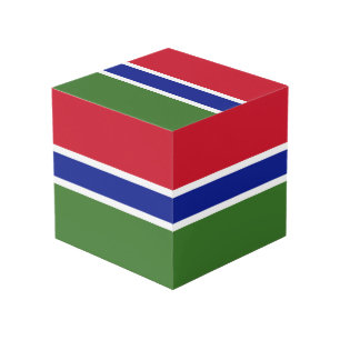 Gambia flag cube