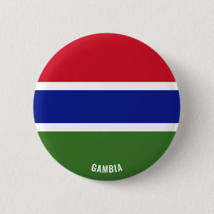 Gambia Flag Cute Patriotic 6 Cm Round Badge
