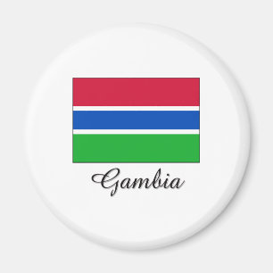 Gambia Flag Design Magnet