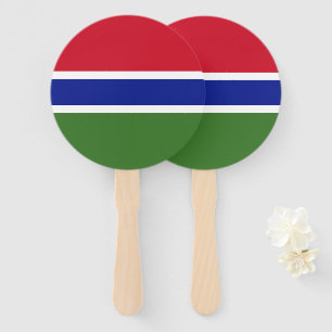 Gambia flag hand fan