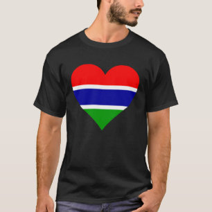 Gambia Flag Heart Gambia Gifts Love Gambia T-Shirt