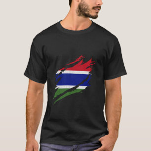 Gambia Flag Heroic Gambian Pride Patriotic Gambian T-Shirt