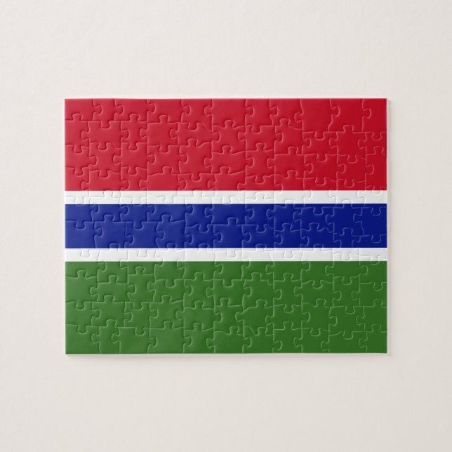 Gambia flag jigsaw puzzle (Horizontal)