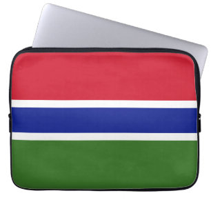 Gambia flag laptop sleeve