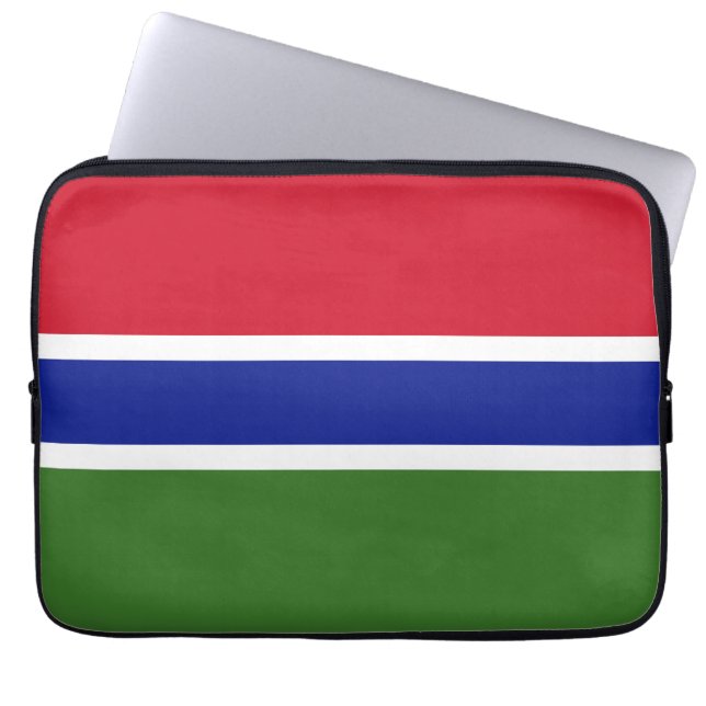 Gambia flag laptop sleeve (Front)