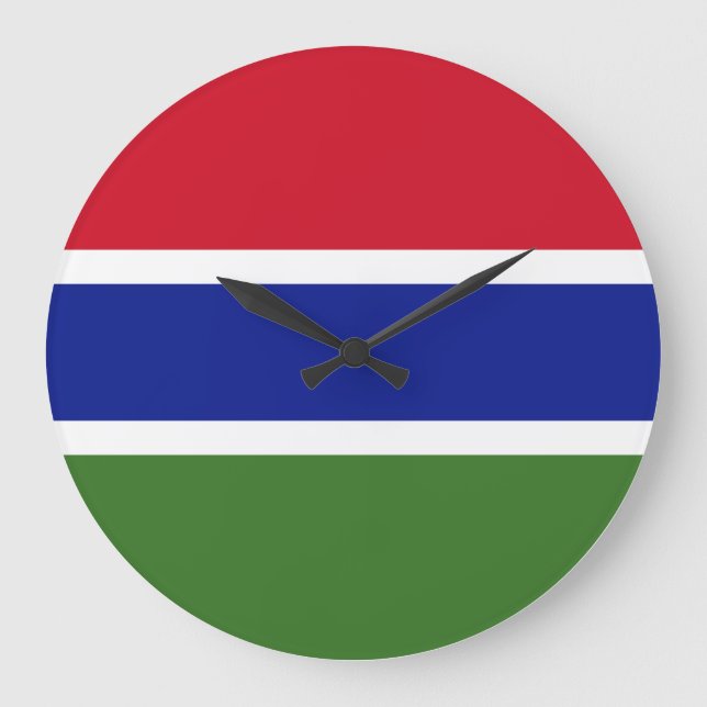 Gambia Flag Large Clock (Front)