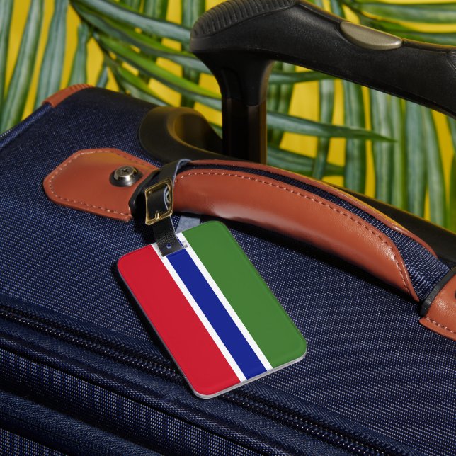 Gambia flag luggage tag (Front Insitu 1)