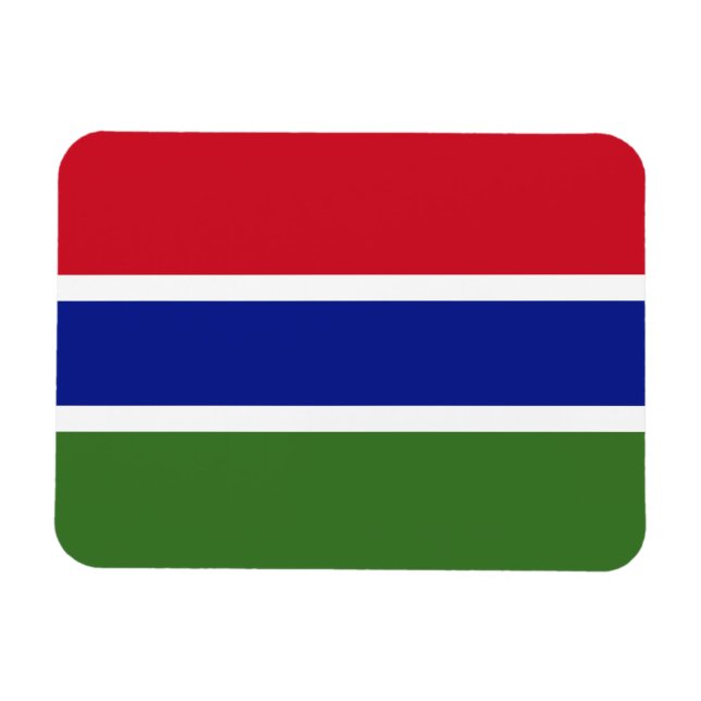 Gambia Flag Magnet (Horizontal)
