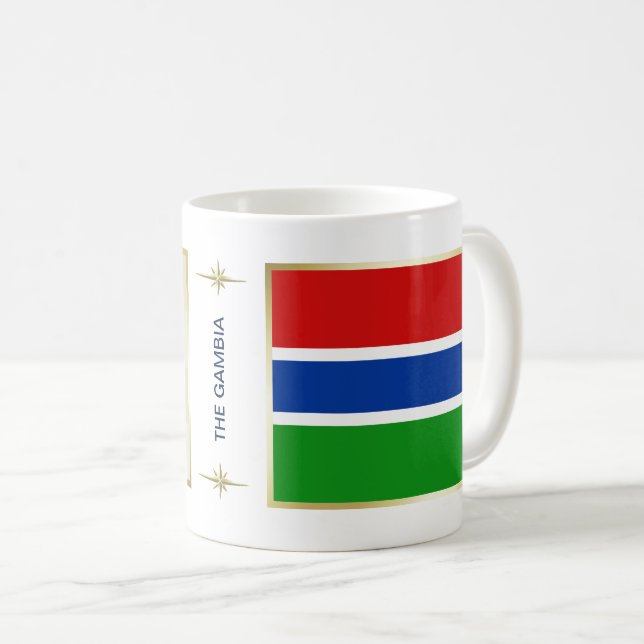 Gambia Flag + Map Mug (Front Right)