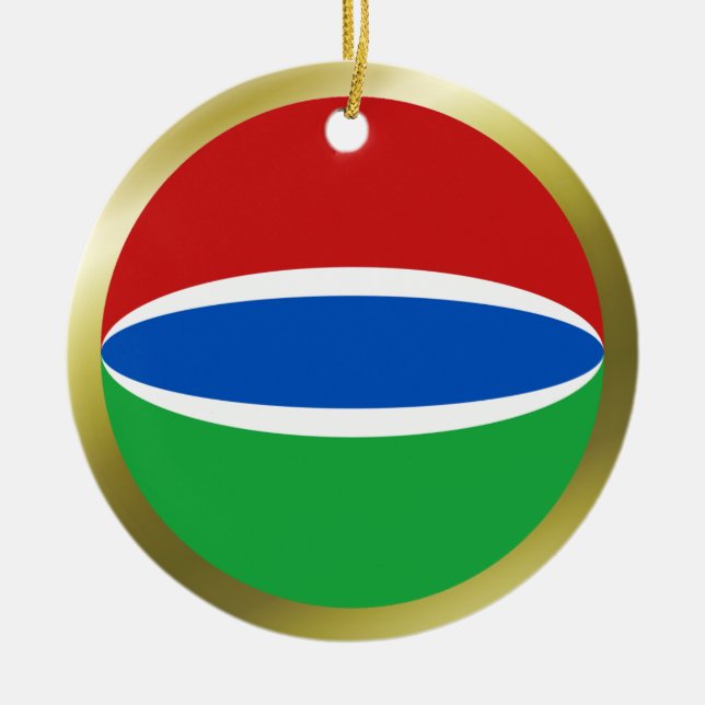 Gambia Flag Ornament (Front)
