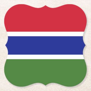 Gambia Flag Paper Coaster