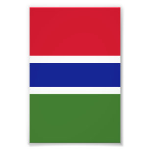 Gambia flag photo print