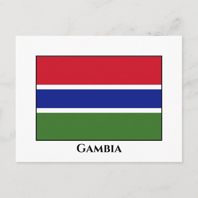 Gambia Flag Postcard (Front)