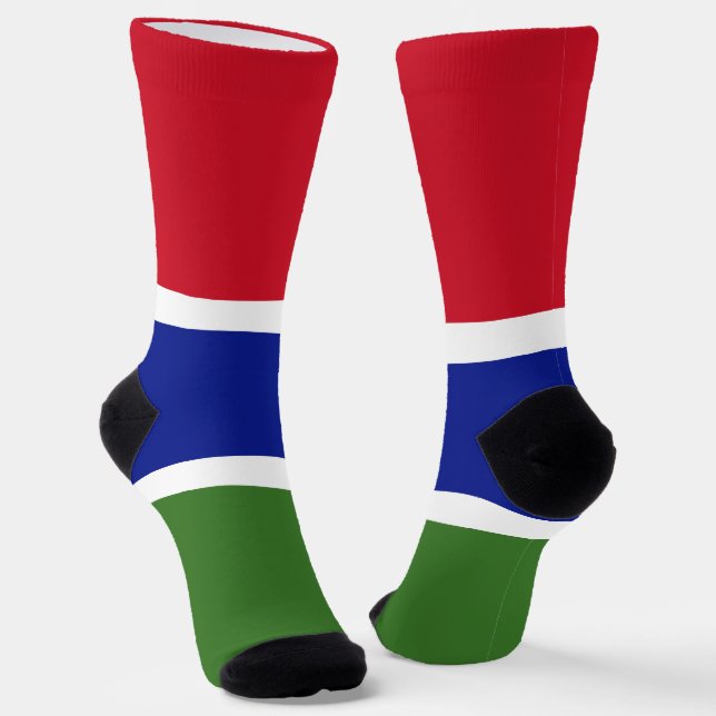 Gambia Flag Socks (Angled)