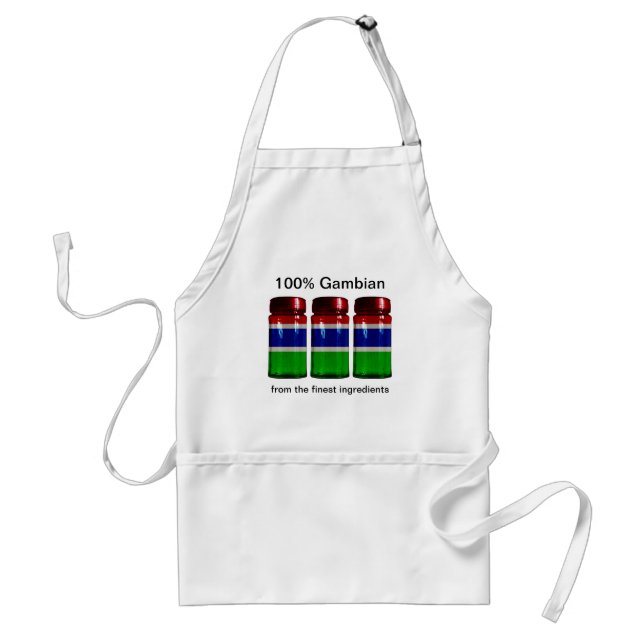 Gambia Flag Spice Jars Apron (Front)