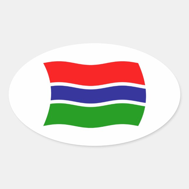 Gambia Flag Sticker (Front)