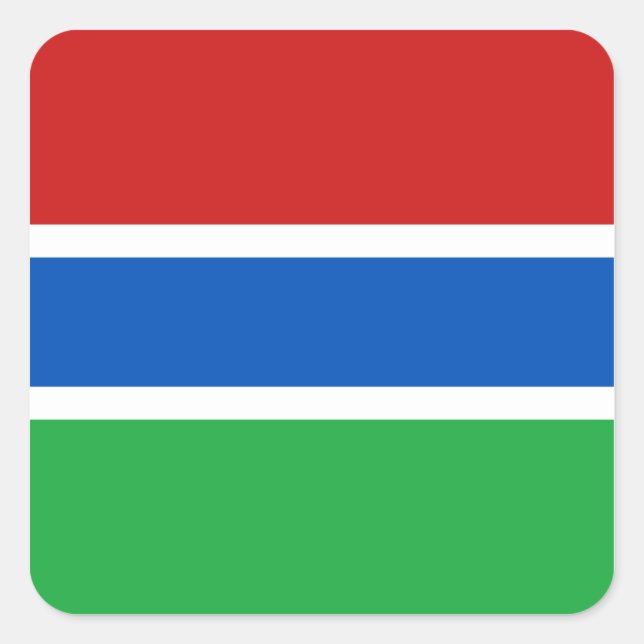 Gambia Flag Sticker (Front)