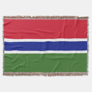 Gambia flag throw blanket