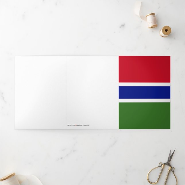 Gambia flag Tri-Fold card (Outside)