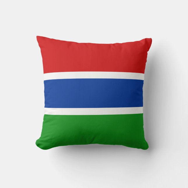 Gambia Flag x Flag Pillow (Front)