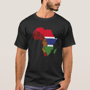 Gambia Gambian Flag African Heritage Ethnic Black T-Shirt