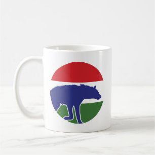 Gambia Hyena Gambian National Animal Flag Coffee Mug