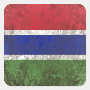 Gambia Square Sticker
