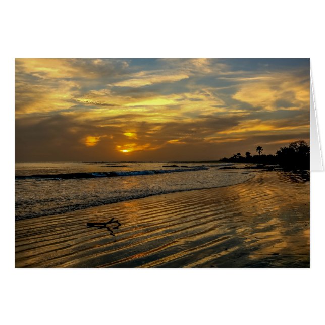 Gambia Sunset Greeting Card (Front Horizontal)