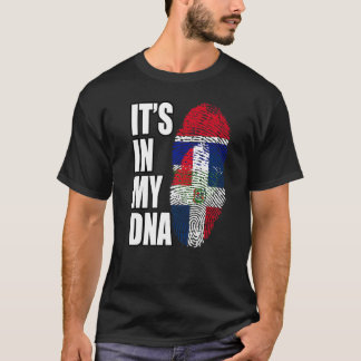Gambian And Dominican Mix DNA Flag Heritage T-Shirt