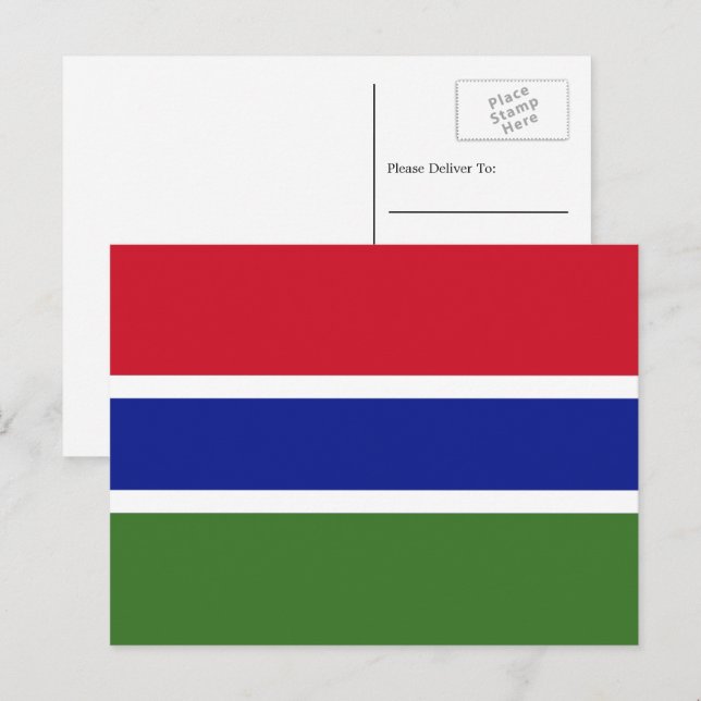 Gambian Flag, Flag of The Gambia Postcard (Front/Back)